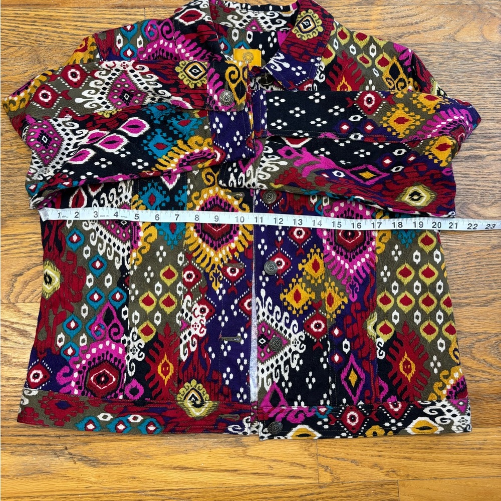 Ruby Rd. Jacket Blazer Multicolor Patterned Bohemian - Picture 4 of 8